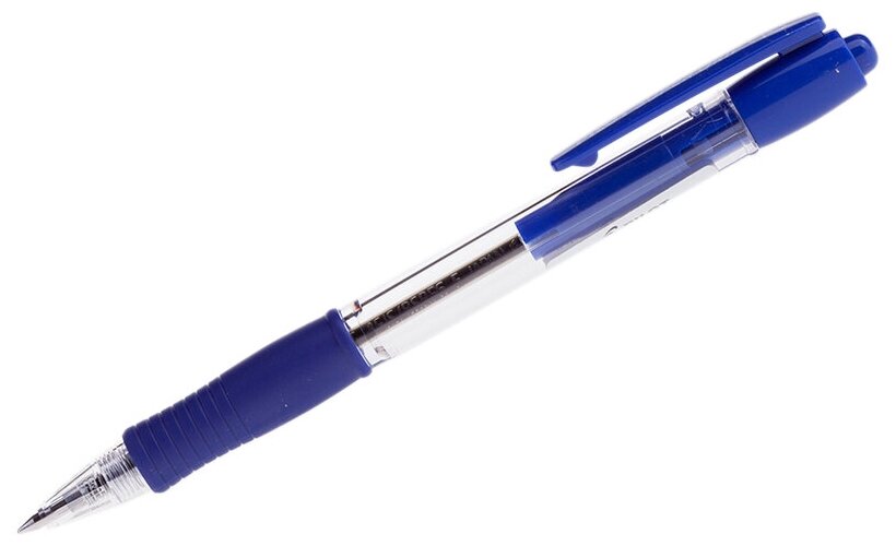 Ручка шариковая автоматическая 1шт Pilot "Super Grip" синяя, 0,7мм, синий грип Pilot 005330