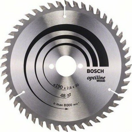 Пильный диск по дереву BOSCH 190х48х30 Optiline Wood