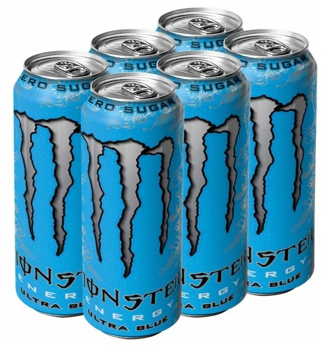 Энергетический напиток Monster Energy Ultra Blue со вкусом ягод (Польша), 500 мл (6 шт) - фотография № 1