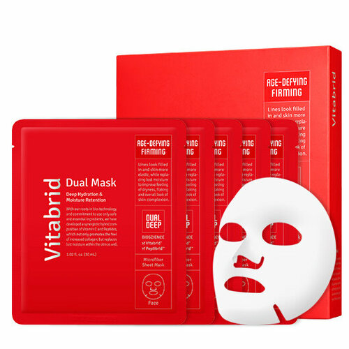 Vitabrid Dual Mask Age-defying Firming омолаживающая маска с эффектом лифтинга 5шт