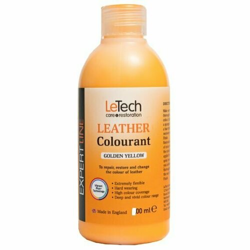 LeTech Expert Line Краска для кожи (Leather Colourant) Golden Yellow, 500мл
