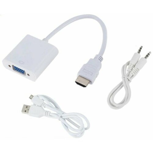 переходник адаптер vga vga мама мама HDMI-совместимый с VGA/кабель AUX/Питание от USB для ПК, ноутбука, проектора, телевизора