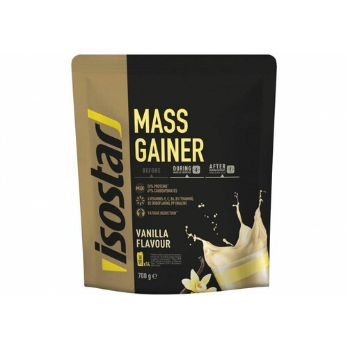 гейнер для набора мышечной массы с витаминами isostar mass gainer 700 г ваниль 14 порций Гейнер для набора мышечной массы с витаминами ISOSTAR Mass Gainer 700 г. Ваниль 14 порций