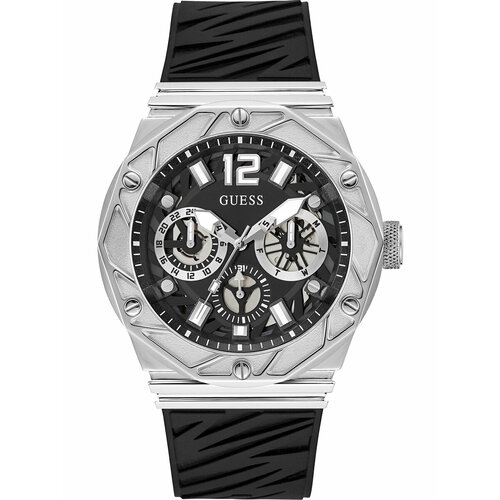 Наручные часы GUESS Sport GW0634G1, черный, серебряный мужские наручные часы guess w1041g3