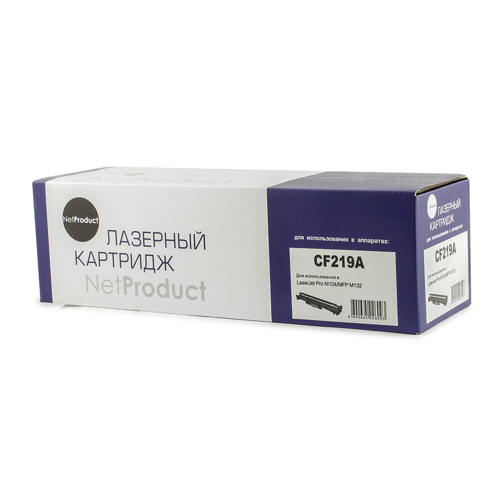 Драм-юнит NetProduct (N-CF219A) для HP LJ Pro M104/MFP M132, 12K