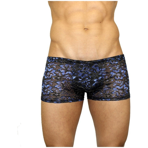 Мужские трусы боксеры черные с принтом Romeo Rossi Black Flower Boxer RR00218 M (46)