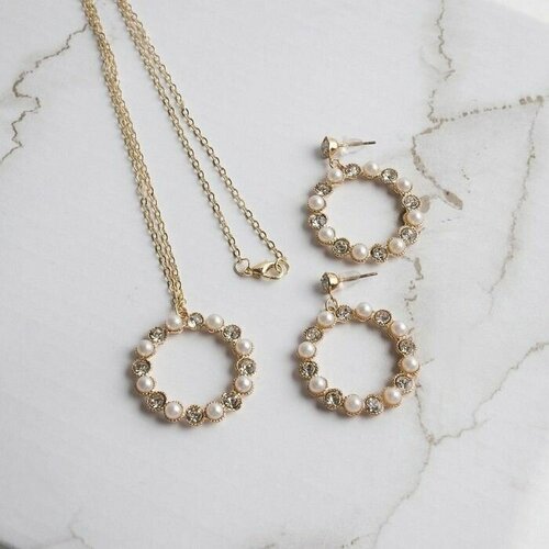 фото Комплект бижутерии: подвеска, пластик, мультиколор нет бренда