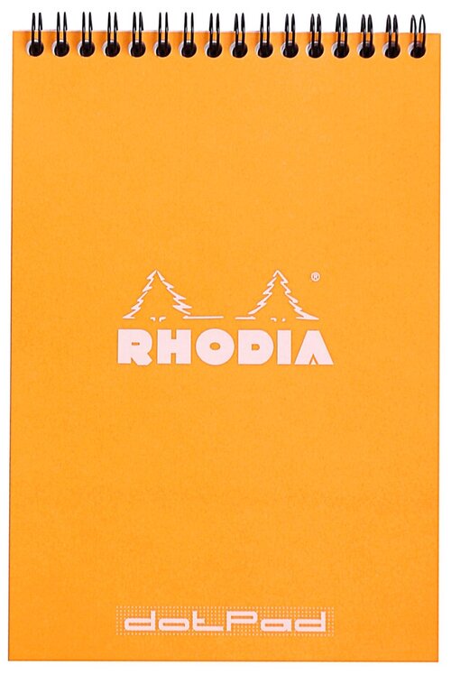 Блокнот Rhodia Classic на спирали, A5, точка, 80 г, оранжевый