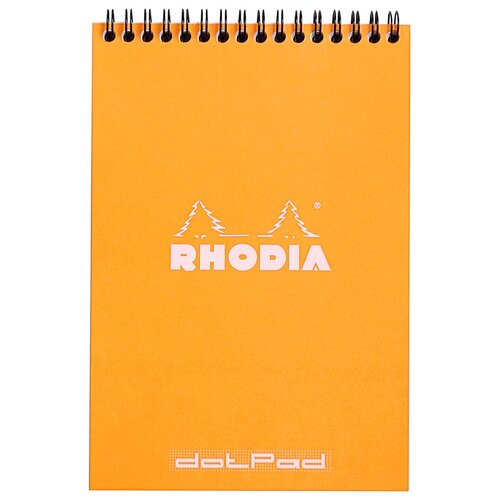 Блокнот Rhodia Classic на спирали, A5, точка, 80 г, оранжевый