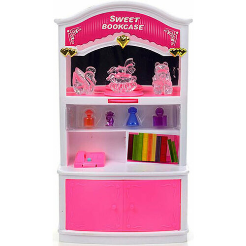 Мебель для кукол DollyToy DOL0803-026 развивающий кукольный набор Книжный шкаф со светом и звуком аксессуары