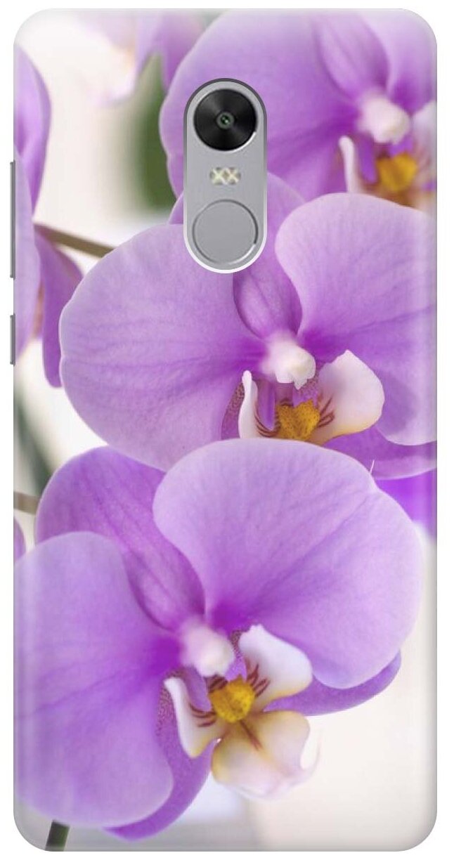 Ультратонкий силиконовый чехол-накладка для Xiaomi Redmi Note 4X с принтом "Сиреневые орхидеи"