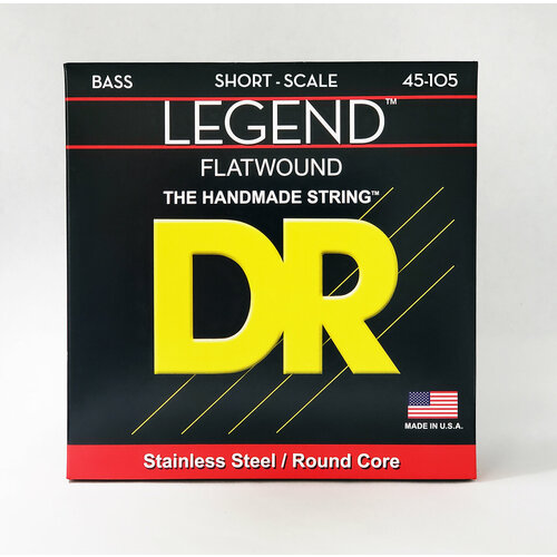 DR SFL-45 LEGEND струны для короткомензурной 4-струнной бас-гитары плоская обмотка нержавеющая