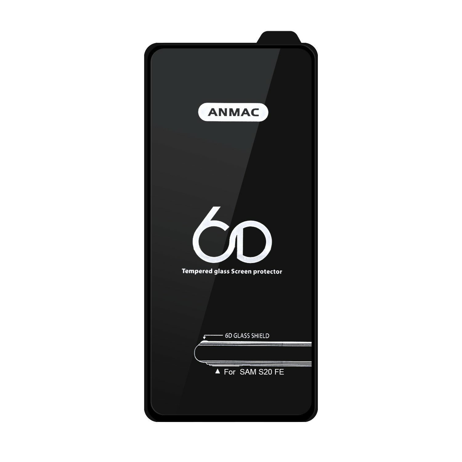 Защитное стекло Anmac для Samsung Galaxy S20 FE (Самсунг С20 ФЕ), 6D PREMIUM