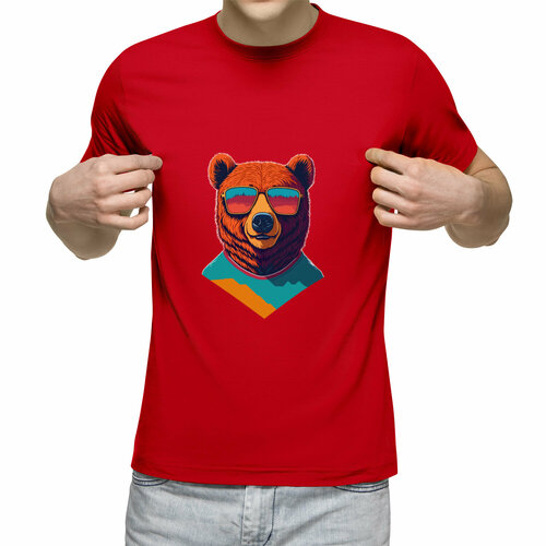 Футболка Us Basic, размер XL, красный мужская футболка рыжеволосая в очках s синий