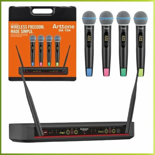 Arttone DA-104 - вокальная радиосистема 4 радиомикрофона UHF серия PRO 2970000₽