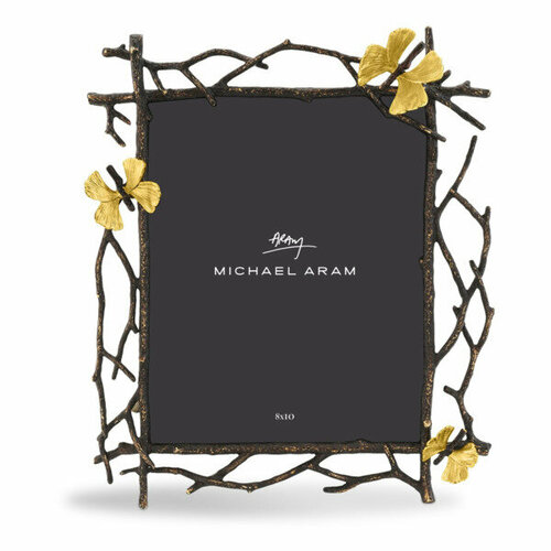 Рамка для фото Michael Aram Бабочки гинкго 20х25 см, латунь