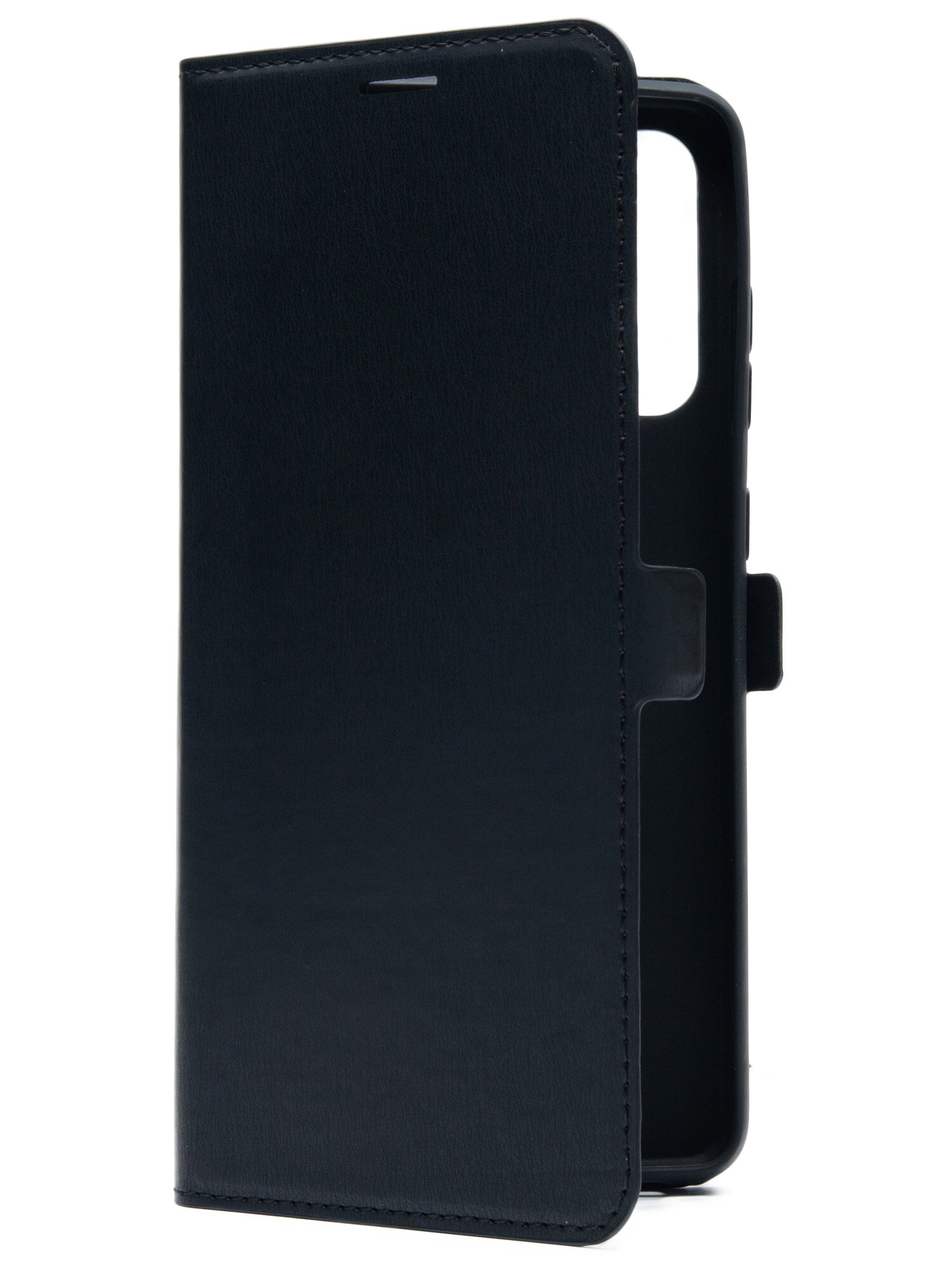 фото Чехол книжка на Samsung Galaxy A72 (Самсунг А72) эко-кожа черный с функцией подставки отделением для пластиковых карт Book case Miuko