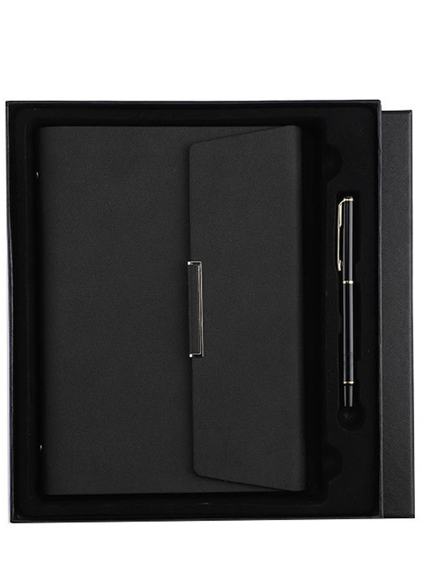 Блокнот с ручкой в подарочной коробке/скетчбук/ежедневник/записная книжка черный