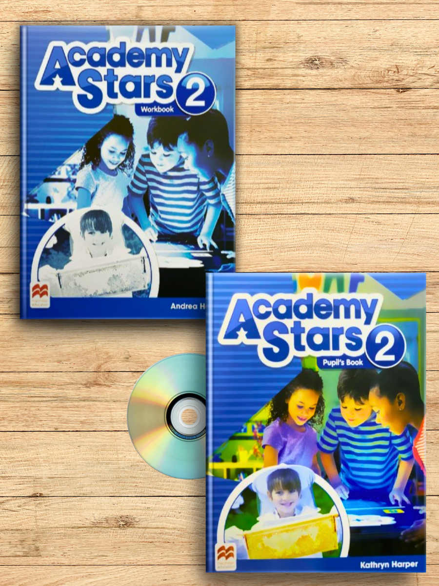 Academy Stars 2 комплект Учебник + рабочая тетрадь + диск