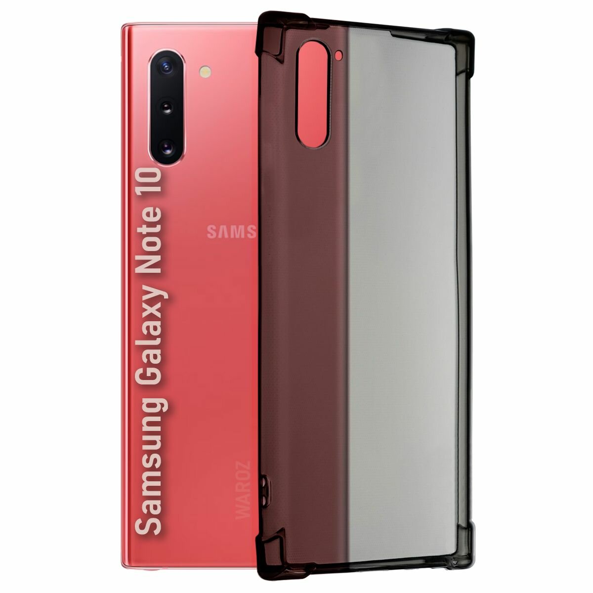 Чехол для смартфона Samsung Galaxy Note 10 силиконовый защитный противоударный с защитой камеры и усиленными углами