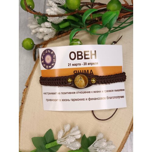 Браслет Кудесница Олеся, яшма, 1 шт., коричневый