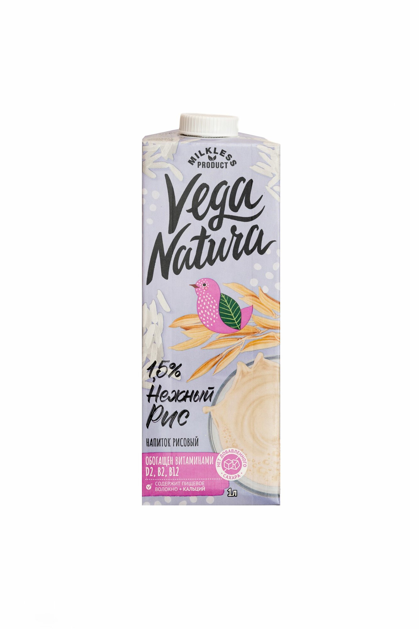 Напиток Нежный рис Vega Natura мдж 15% 1 л