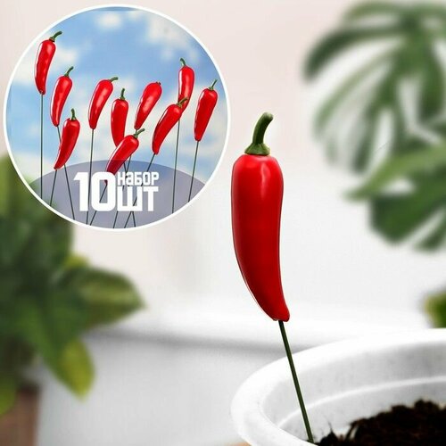 Набор штекеров Острый перчик 10шт 3см длина 25см 882₽