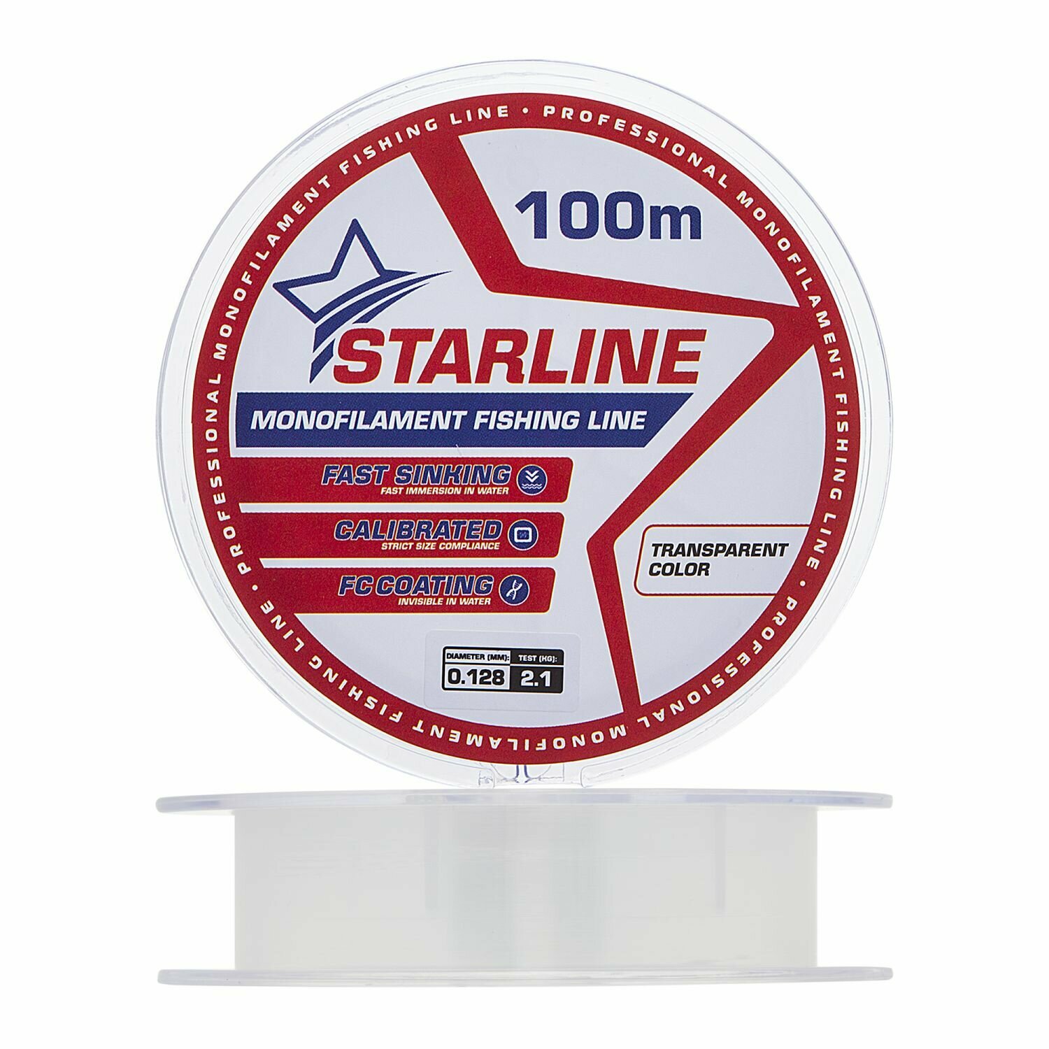 Леска монофильная для рыбалки IAM Starline 0,128мм 100м (transparent)