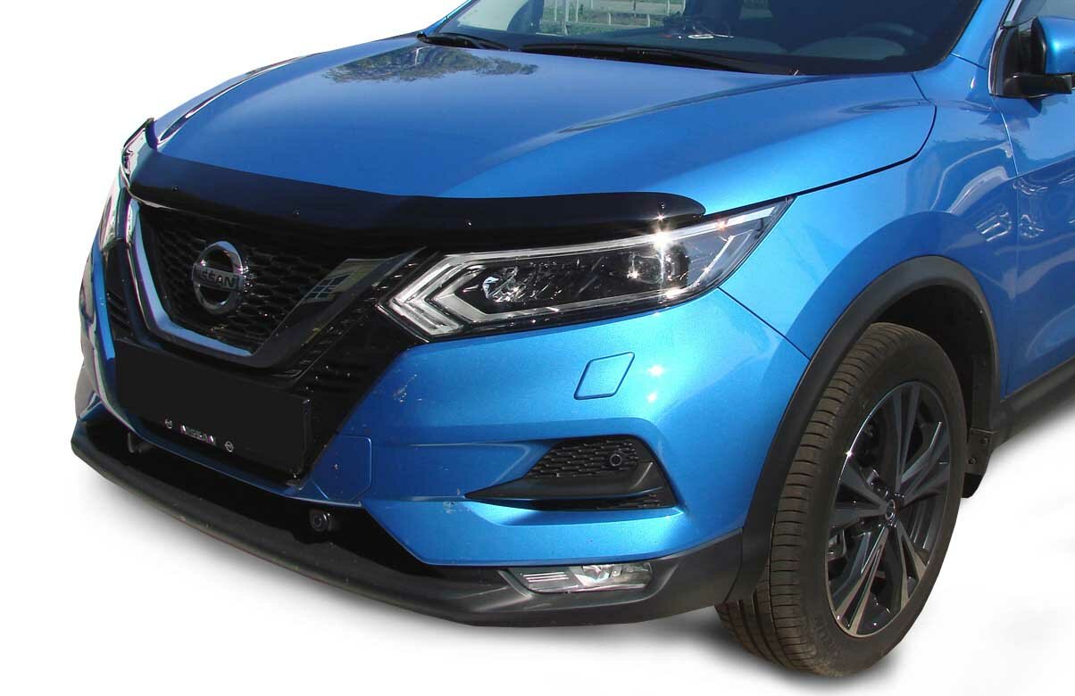 Дефлектор капота для Ниссан Кашкай j11 2017-2020 год выпуска (Nissan Qashqai j11) SIM NLD. SNIQAS1812