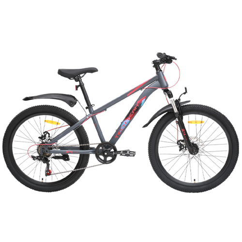 Горный MTB велосипед Tech Team Tenet 24 disc 2024 рама 13 серыйкрасный 21320₽