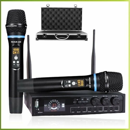 REXUS 220 - универсальная вокальная радиосистема Optical inout AUX inout Bluetooth сквозные каналы 1577000₽