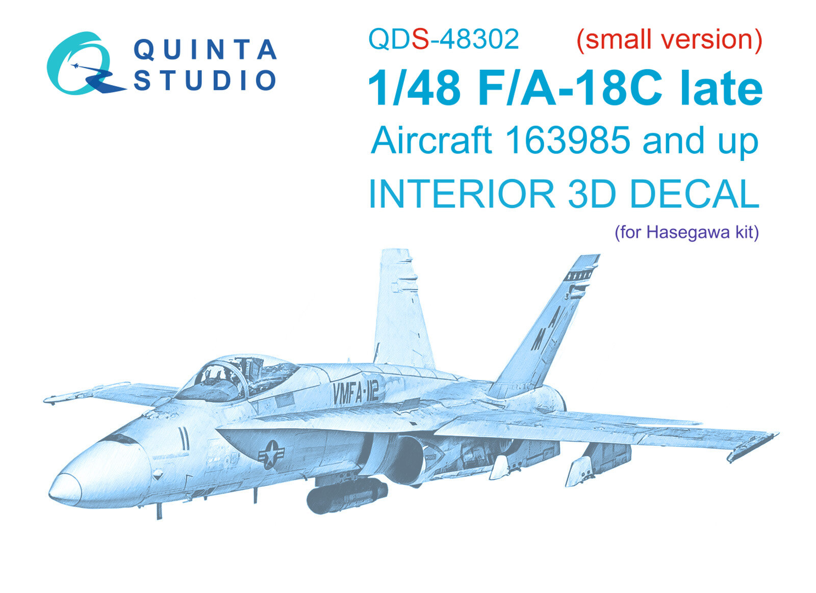 QDS-48302 3D Декаль интерьера кабины F/A-18C late (Hasegawa) (Малая версия)