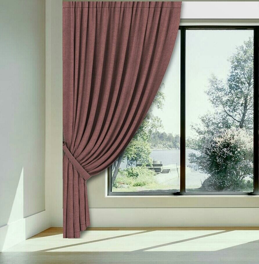 Штора канвас пыльная роза 240*200