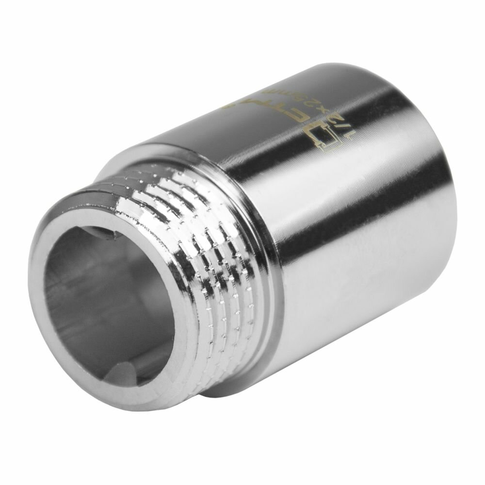 Удлинитель труб 1/2" латунный внутренняя-наружная резьба x 25 мм CTM (2 шт.) — фото 1