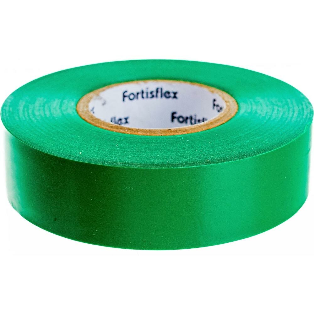 Изоляционная лента ПВХ Fortisflex 19 мм х 0.15 мм х 20 м, зеленая (71233)