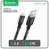 Дата-кабель USB 2.0A для Lightning 8-pin Hoco X14 нейлон 2м Black