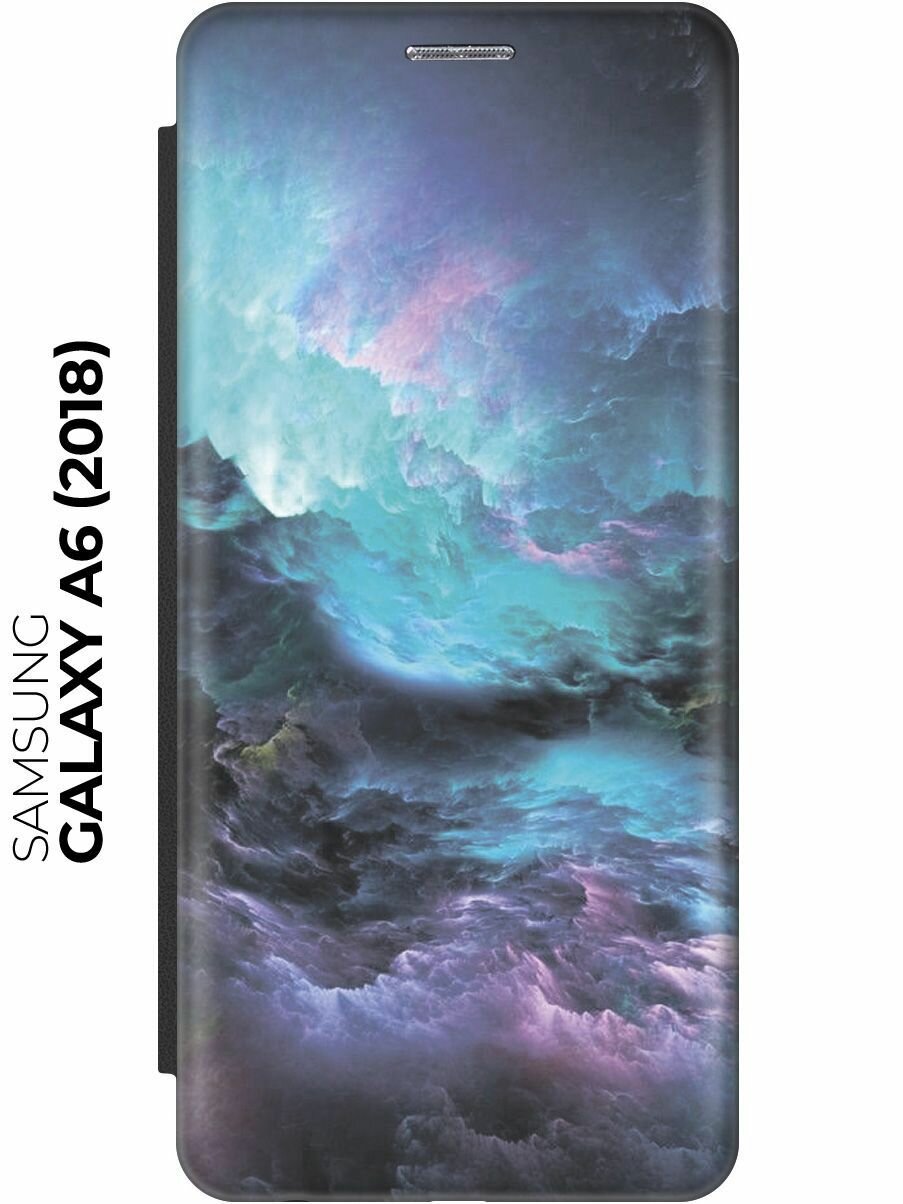 Чехол-книжка Внутри шторма на Samsung Galaxy A6 (2018) / Самсунг А6 2018 черный