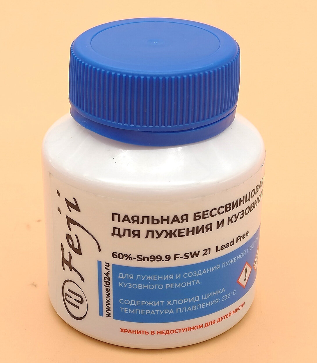 Паста для лужения №1 Sn99.9% F-SW 21, банка 250 грамм, Feji