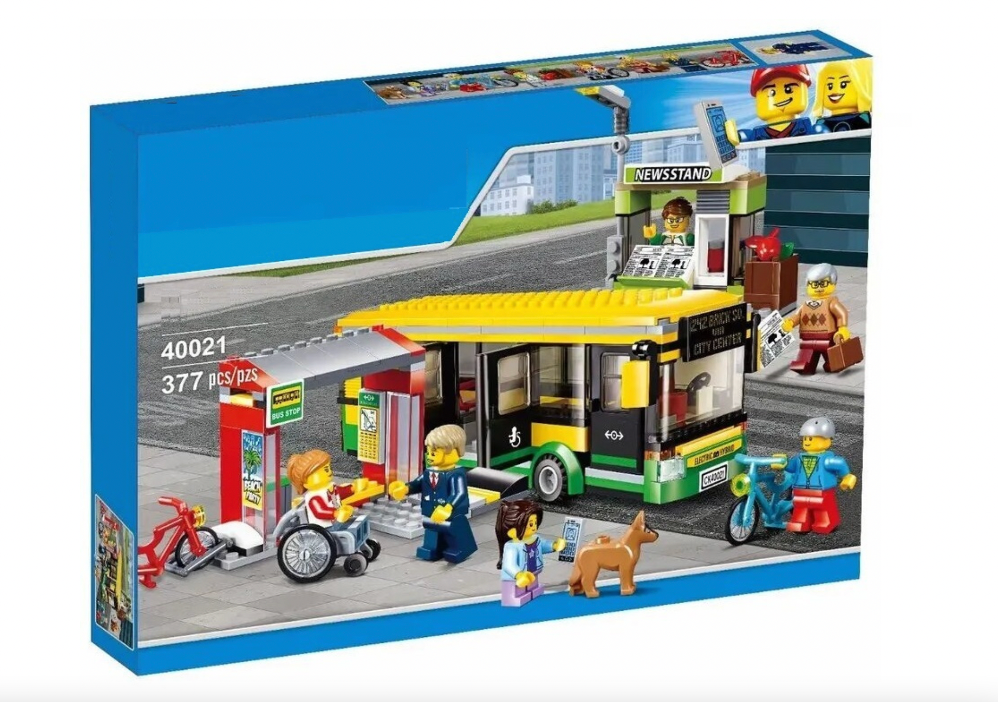 Конструктор Сити: "Автобусная остановка" - 377 деталей/Совместим с лего Lego City