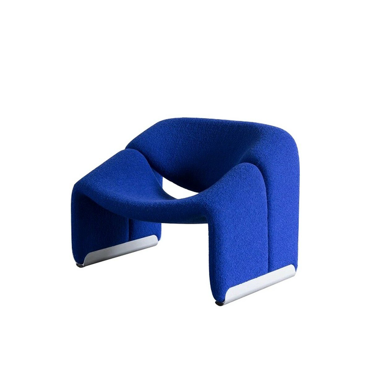 М-образное кресло из стекловолокна в стиле Groovy Lounge Chair by Piere Paulin (синий маленький 76*70*75*45 см)