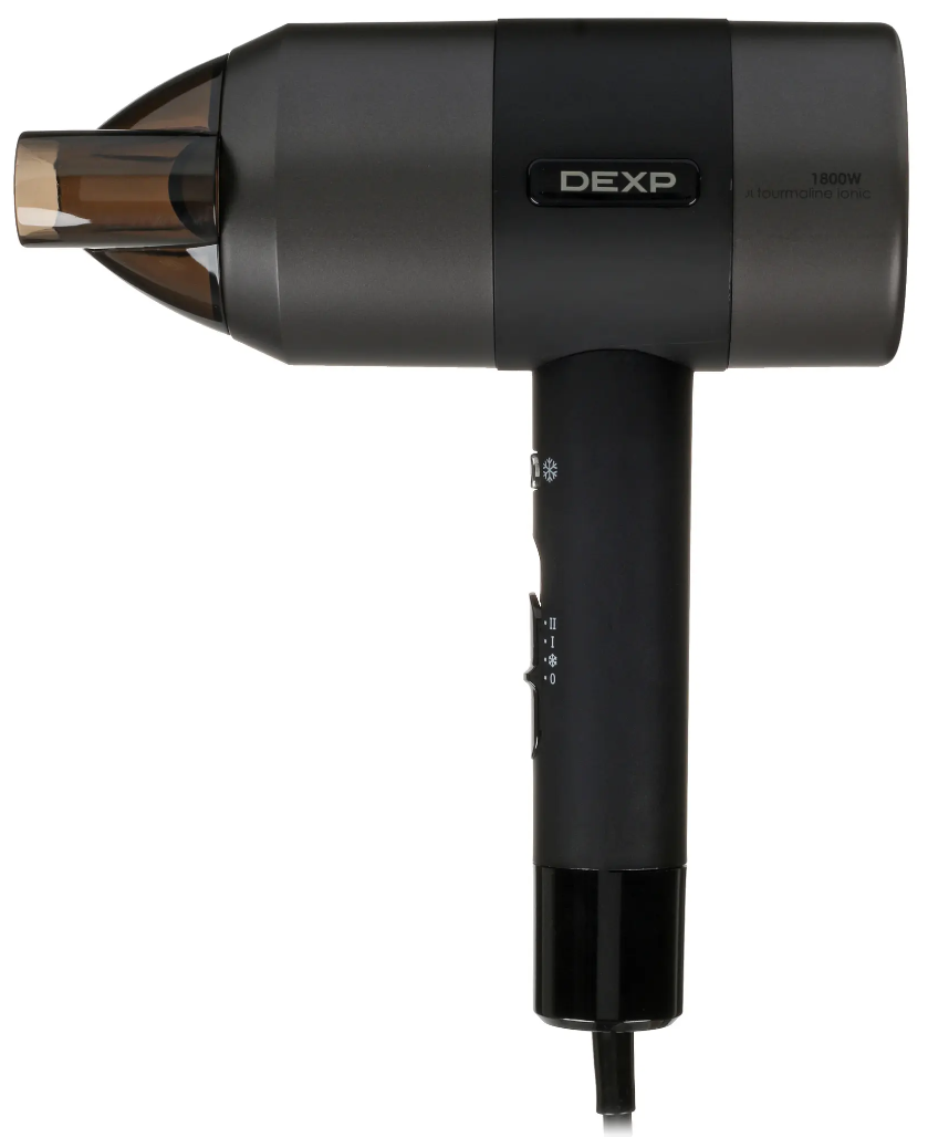 Фен DEXP BA-1800, мощность 1800Вт, ионизация, холодный воздух, турмалиновый