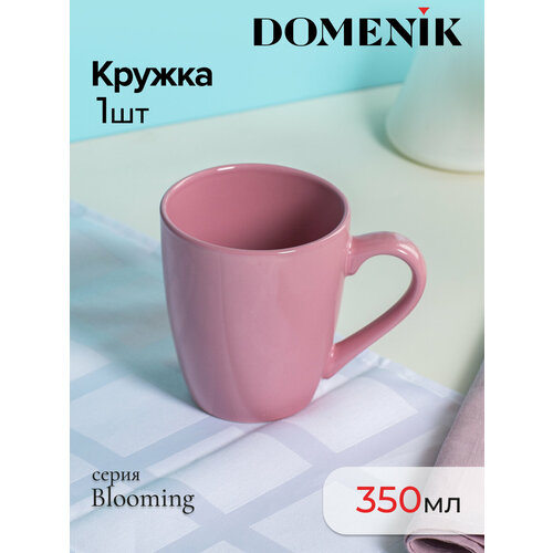 Кружка для чая и кофе Domenik BLOOMING розовая 350мл 1 штука керамика 390₽