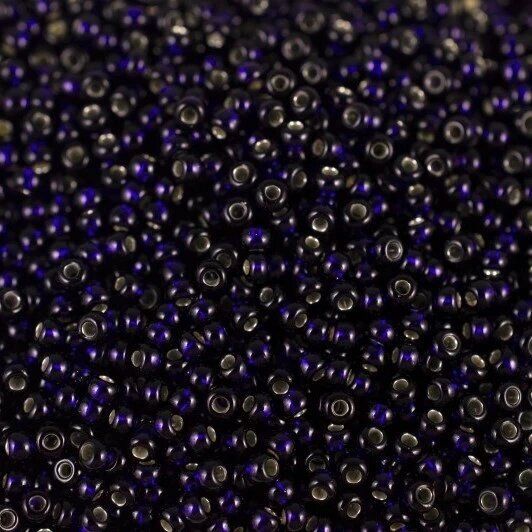 Бисер Preciosa чешский, 37110 темно синий, 50 гр, стекло, круглый, калиброванный, бисероплетение — фото 1