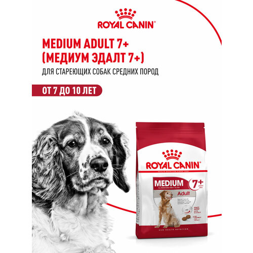 Корм для взрослых собак средних размеров Royal Canin Medium Adult 7+ (Медиум Эдалт 7+) сухой от 7 лет и старше, 15 кг