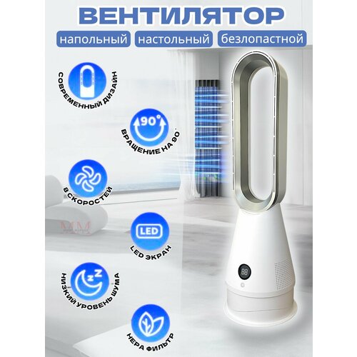 Вентилятор напольный MODENGO безлопастной 50Вт 8 скоростей сенсорное управление белый 7181₽