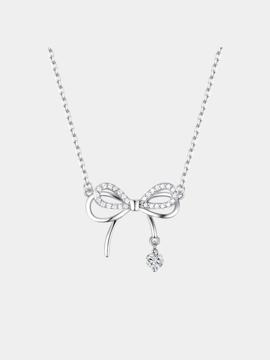 Бусы, длина 16 см, серебряный — фото 1