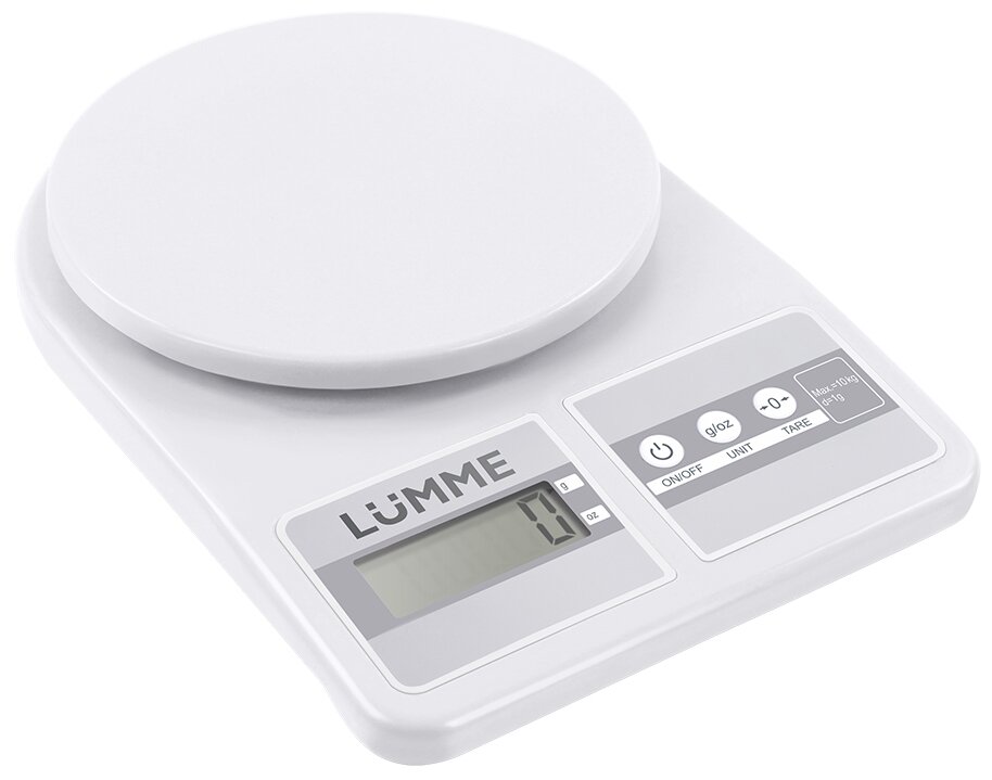 Весы LUMME LU-1348 кухонные 10кг сенсорные Белый жемчуг