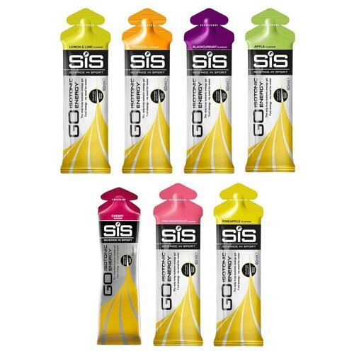 Энергетический гель Science in Sport SiS GO Isotonic, изотонический, углеводный, микс вкусов, 60 г