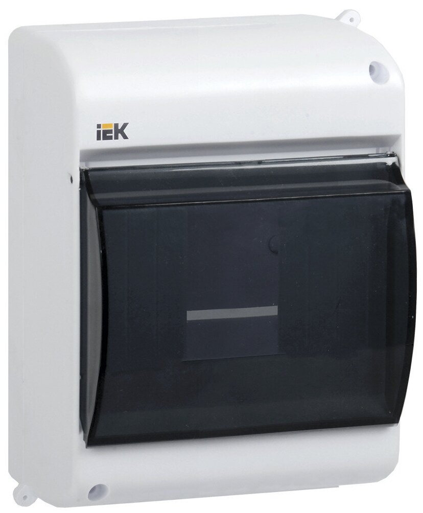 Бокс КМПн 2/4 для четырех автоматических выключателей навесной пластиковый с прозрачной крышкой IEK