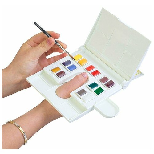 Акварель Winsor&Newton Набор акварели Winsor&Newton PROFESSIONAL Compact Set, 14 цветов (мал. кюветы)